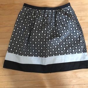 Brown printed Talbots skirt
